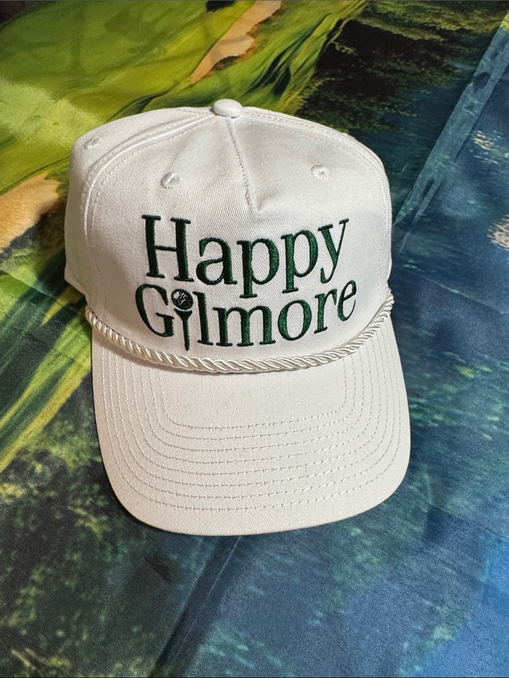 Happy Gilmore White Embroidered Golf Hat